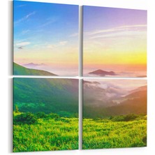 Olla 13173K4 Doğa / Manzara Görseli Kare 4'lü Kanvas Tablo