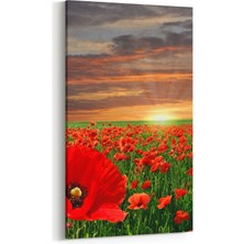 Olla 16071DD Günbatımı Görseli Dikey Dar Kanvas Tablo