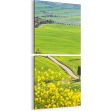 Olla 14007K2D Doğa / Manzara Görseli Kare 2'li Dikey Kanvas Tablo