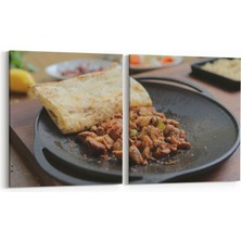 Olla 14998K2Y Gıda Görseli Kare 2'li Yatay Kanvas Tablo