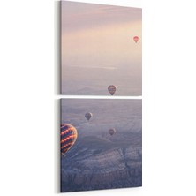 Olla 14042K2D Doğa / Manzara Görseli Kare 2'li Dikey Kanvas Tablo