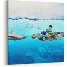 Olla 12948K Deniz / Okyanus Görseli Kare Kanvas Tablo