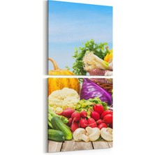 Olla 15275K2D Gıda Görseli 2'li Dikey Kanvas Tablo