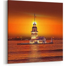 Olla 16085K Günbatımı Görseli Kare Kanvas Tablo