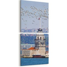 Olla 18106KD Yapı Görseli Kare 2'li Dikey Kanvas Tablo