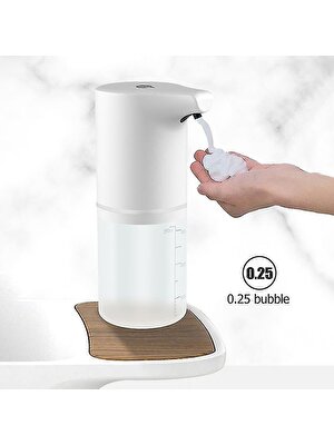 Jessieyou Mall Pembe Köpük Sabun Dağıtıcı Pompa Şişesi Mutfak Banyo Aksesuarları Için Otomatik USB Şarj Tasarımı (Yurt Dışından)