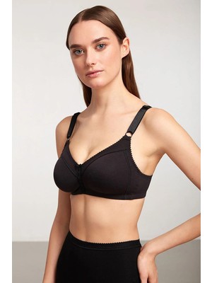 Kom Carol Pamuklu Balensiz Sütyen - Siyah