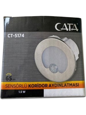 Cata CT-5174 1.5W Koridor LED Armatür Sensörlü 6400K Beyaz