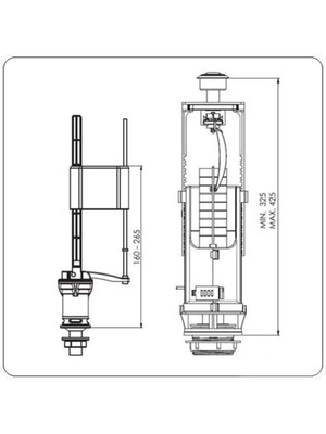 Nkp 0132 3/6 Lt. Iki Kademeli Hidro Flatör Iç Takım (0132), Çift Kademeli Iç Takım 3/6 Litre