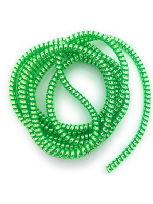 Spelt Kablo Kordon Koruyucu Spiral Sarma Kılıf Koruma Green Shine
