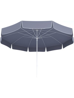 Tevalli Parasol's Elite 100/10 ( 200 Q ) Plaj Bahçe Şemsiyesi - Çantalı - Antrasit Gri
