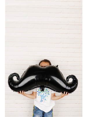 Pekshop Bıyık Şeklinde Folyo Balon - Büyük Bıyık Doğum Günü Balonu