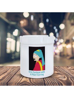 Asilmeydan Eric Cartman Küllük Inci Küpeli Kız Baskılı Kül Tablası K-29
