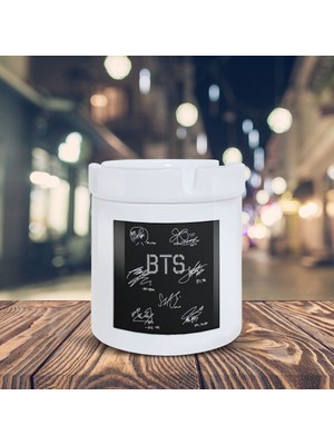 Asilmeydan K-Pop Bts Grup Imza Baskılı Küllük Kül Tablası- KL242