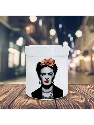 Asilmeydan Frida Kahlo Portre Baskılı Küllük Kül TABLASI-3302