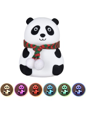 Hongshou USB Şarj Panda Başucu Silikon Gece Lambası Beyaz  (Yurt Dışından)