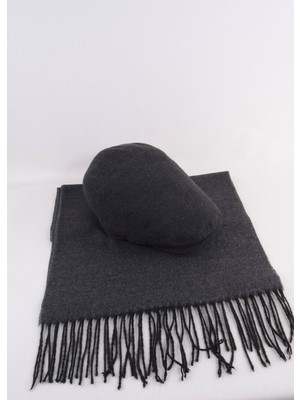 mercantoptan Erkek Şapka Yün London Kasket Atkı Hediyeli Kombin