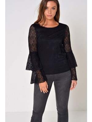 Vero Moda Kadın Bluz Vmmajse Ls Lace Top Jrs A 10182883