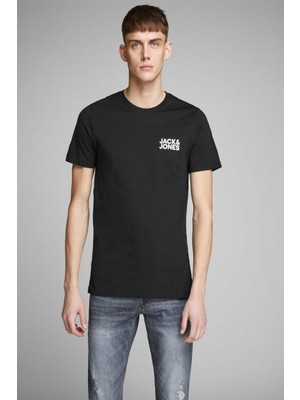 Jack & Jones Bisiklet Yaka Logolu Tişört-Corplogo