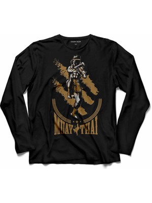 Kendim Seçtim Muay Thaı Muaythaı Kick Boks Boxıng Uzak Doğu Uzun Kollu Tişört