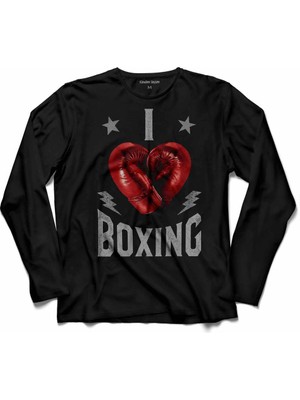 Kendim Seçtim I Love Boxıng Boks Ring Muhammed Alı Uzun Kollu Tişört