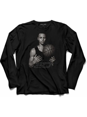 Kendim Seçtim Stephen Curry Steph Sc Basketball Uzun Kollu Tişört