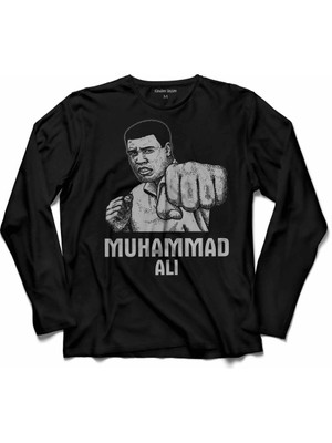 Kendim Seçtim Muhammed Alı Nothıng Cant Stop Me Uzun Kollu Tişört