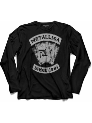 Kendim Seçtim Metallıca Sınce 1981 Logo Uzun Kollu Tişört