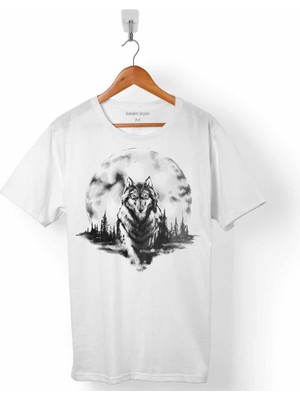 Kendim Seçtim Bozkurt Head Wolf Kurt Kafası Göktürk Erkek Tişört