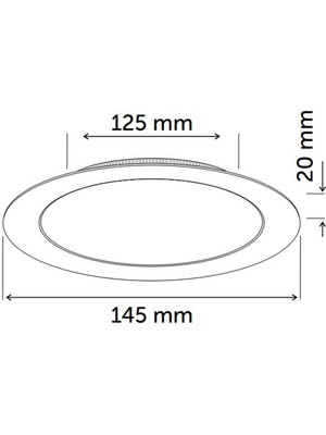 Inoled 9W Yuvarlak Sıva Altı LED Panel 3300K Günışığı İN-TLS-2709-02