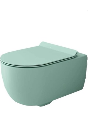 Bocchı V-Tondo Rımless Asma Klozet Mat Mint Yeşil 1416-033-0128  ( Kapak Hariç )