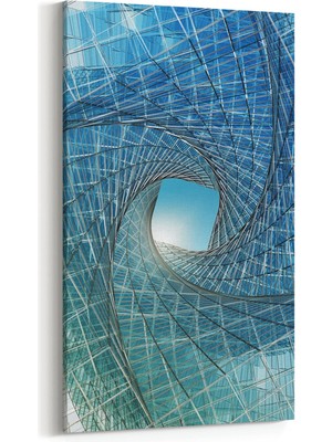 Olla 10268DD Abstract Girdap Görsel Dikey Dar Kanvas Tablo