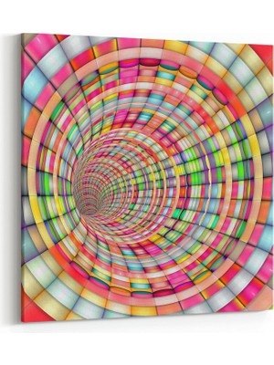Olla 10237K Abstract Girdap Görsel Kare Kanvas Tablo