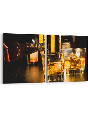Olla 15111K2Y Gıda Görseli Kare 2'li Yatay Kanvas Tablo