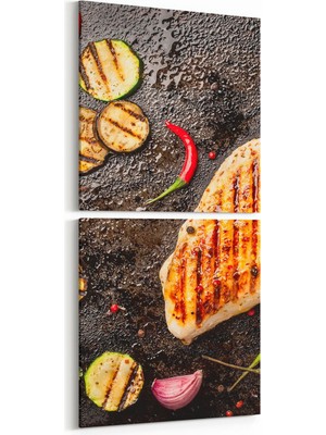 Olla 15281K2D Gıda Görseli 2'li Dikey Kanvas Tablo