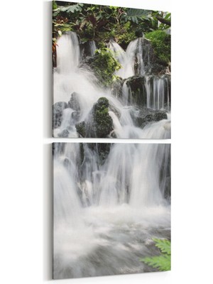 Olla 14612K2D Doğa / Manzara Görseli Kare 2'li Dikey Kanvas Tablo