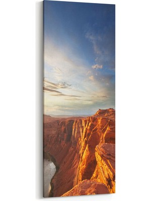 Olla 16131DI Günbatımı Görseli Dikey Ince Kanvas Tablo