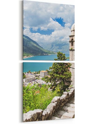 Olla 18249KD Yapı Görseli Kare 2'li Dikey Kanvas Tablo