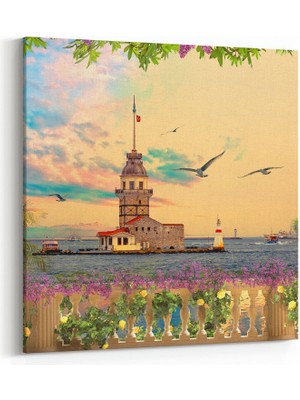 Olla 18038K Yapı Görseli Kare Kanvas Tablo