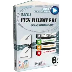 Zeka Küpü Yayınları 8. Sınıf 16'lı Fen Bilimleri Branş Deneme