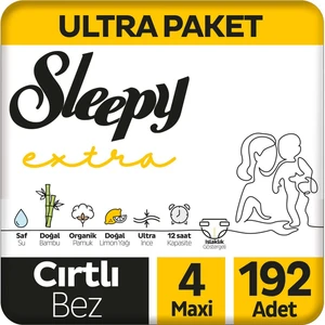 Extra Avantajlı Bebek Bezi 4 Numara Maxi 96 lı x 2 Adet