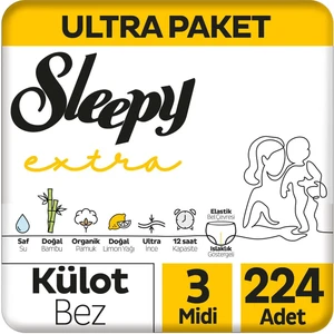 Extra Günlük Aktivite Ultra Paket Külot Bez 3 Numara Midi 224 Adet