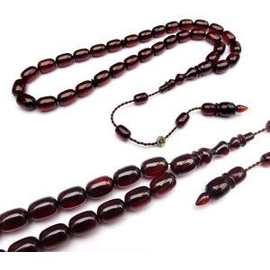 Tesbih Rüyası Eskitme Hareli Sistemli Kehribar Tesbih