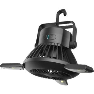 Strade Store 3 In 1 Güneş Enerjili Fan Lambası - Siyah (Yurt Dışından)