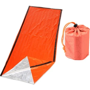Açık Termal Acil Uyku Tulumu Bivy Çuval Survival Battaniye Dişli Yürüyüş Turuncu