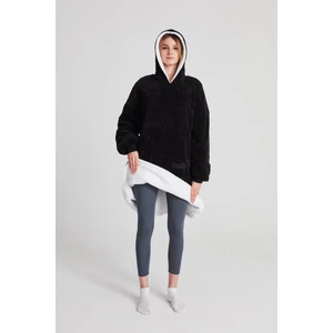 Oversize Giyilebilir Battaniye Tek Beden Çok Rahat Unisex Hoodie Peluş Kapüşonlu Sweatshirt