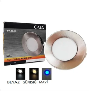CT-5209 1W Ledli Mobil Yıldız Spot Sıva Altı 6400K Beyaz