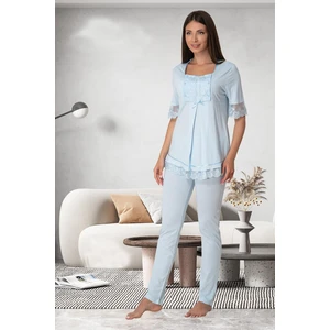 Diğer Dantelli Lohusa Pijama Takım Effort 6032