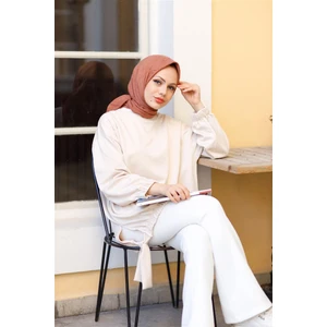 Bambu Kraş Eşarp Sütlü Kahve