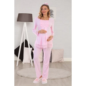 Lohusa Hamile 13045 Emzirme Özellikli Lohusa Pijama